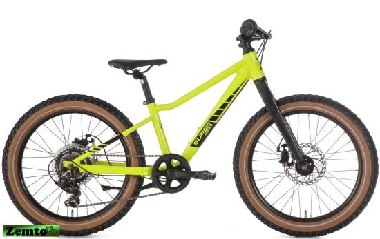 MTB Mountainbike 20 Zoll, Xplore, 7 Gang, Scheibenbremsen, grün-gelb